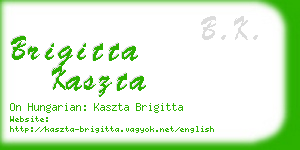 brigitta kaszta business card